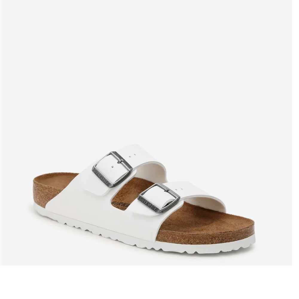 White Arizona Birkenstock Sandals